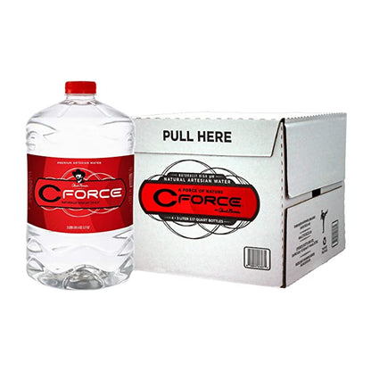 CFORCE Naturally Alkaline Artesian Bottled Water Case - 101 oz | 3L - CForce Bottling Company