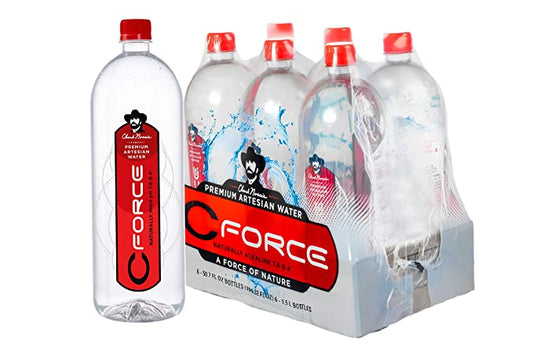 CFORCE Naturally Alkaline Artesian Bottled Water Case - 50 oz | 1.5L - CForce Bottling Company